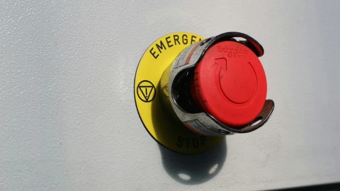 red and yellow round metal